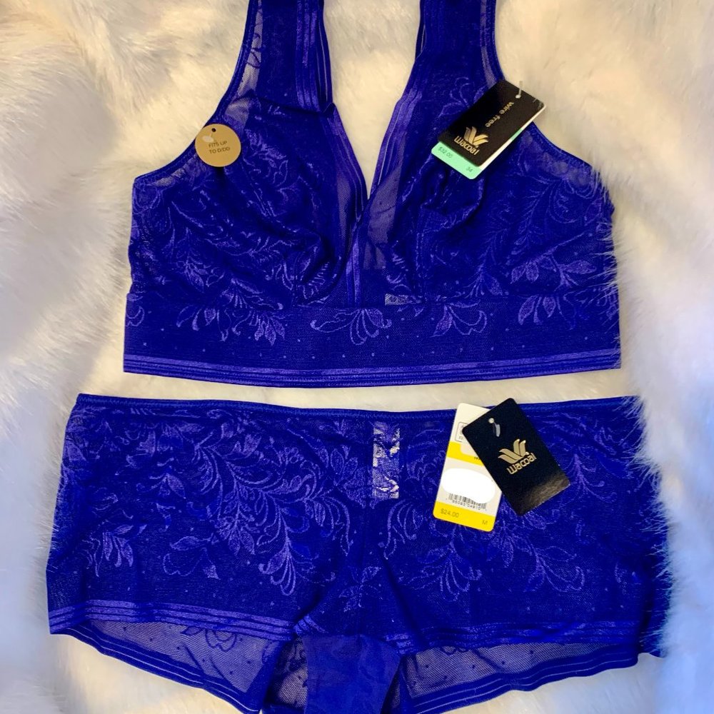 Wacoal Net Effect Bralette and Boyshort New With Tags - Set